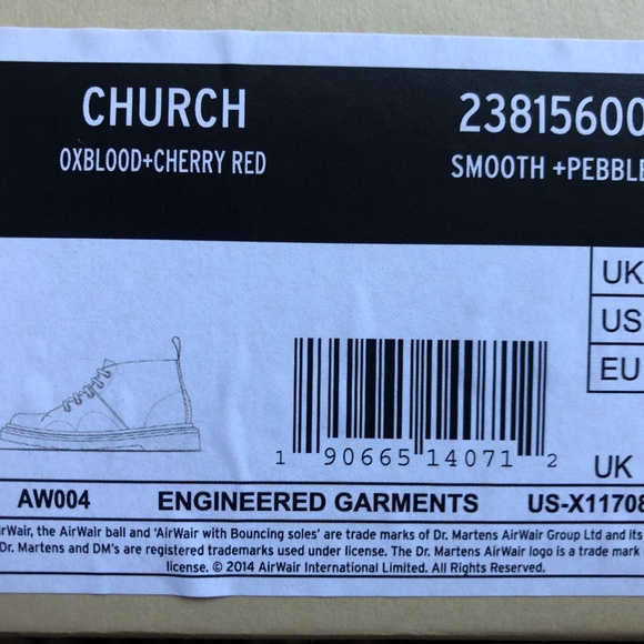 Doc Martens x Engineered Garments Church Boot - Picture 7 of 8